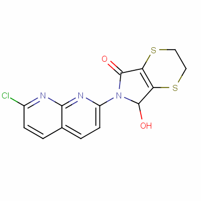 6-(7-氯-1,8-萘啶-2-基)-2,3,6,7-四氫-7-羥基-5H-1,4-二噻英并[2,3-c]吡咯-5-酮結(jié)構(gòu)式_53788-25-3結(jié)構(gòu)式