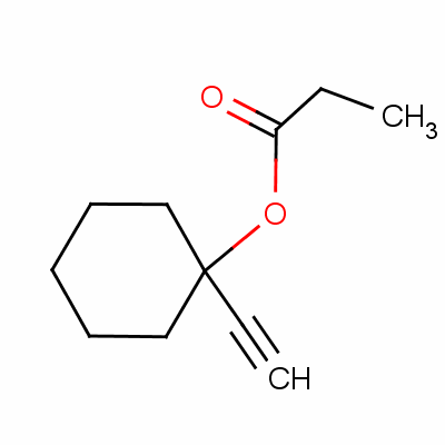 1-乙炔環(huán)己醇 1-丙酸酯結(jié)構(gòu)式_5445-76-1結(jié)構(gòu)式