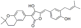 3-(3,4-二氫-2,2-二甲基-2H-1-苯并吡喃-6-基)-4-羥基-5-[(z)-[4-羥基-3-(3-甲基-2-丁烯)苯基]亞甲基]-2(5h)-呋喃酮結構式_55215-33-3結構式