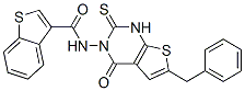 (9ci)-n-[1,4-二氫-4-氧代-6-(苯基甲基)-2-硫氧代噻吩并[2,3-d]嘧啶-3(2H)-基]-苯并[b]噻吩-3-羧酰胺結構式_588697-01-2結構式