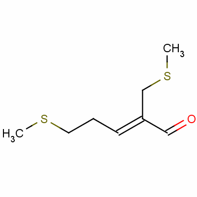 5-(甲基硫代)-2-[(甲基硫代)甲基)]-2-戊烯醛結(jié)構(gòu)式_59902-01-1結(jié)構(gòu)式