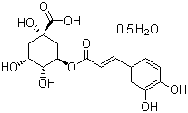 綠原酸半水合物結(jié)構(gòu)式_6001-76-9結(jié)構(gòu)式