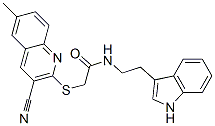 (9ci)-2-[(3-氰基-6-甲基-2-喹啉)硫代]-n-[2-(1H-吲哚-3-基)乙基]-乙酰胺結(jié)構(gòu)式_602294-12-2結(jié)構(gòu)式