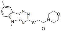 (9ci)-4-[[(5,8-二甲基-5H-1,2,4-噻嗪并[5,6-b]吲哚-3-基)硫代]乙?；鵠-嗎啉結(jié)構(gòu)式_603946-38-9結(jié)構(gòu)式