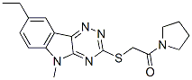 (9CI)-1-[[(8-乙基-5-甲基-5H-1,2,4-噻嗪并[5,6-b]吲哚-3-基)硫代]乙酰基]-吡咯烷結構式_603946-69-6結構式