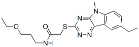 (9ci)-n-(3-乙氧基丙基)-2-[(8-乙基-5-甲基-5H-1,2,4-噻嗪并[5,6-b]吲哚-3-基)硫代]-乙酰胺結(jié)構(gòu)式_603946-81-2結(jié)構(gòu)式
