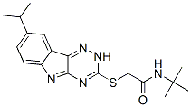 (9ci)-n-(1,1-二甲基乙基)-2-[[8-(1-甲基乙基)-2H-1,2,4-噻嗪并[5,6-b]吲哚-3-基]硫代]-乙酰胺結構式_603947-38-2結構式