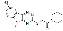 Piperidine, 1-[[(8-methoxy-5-methyl-5h-1,2,4-triazino[5,6-b]indol-3-yl)thio]acetyl]-(9ci) Structure,603947-53-1Structure