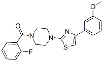 (9ci)-1-(2-氟苯甲?；?-4-[4-(3-甲氧基苯基)-2-噻唑]-哌嗪結(jié)構(gòu)式_606087-87-0結(jié)構(gòu)式