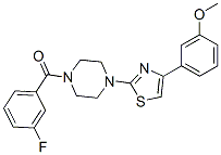 (9ci)-1-(3-氟苯甲?；?-4-[4-(3-甲氧基苯基)-2-噻唑]-哌嗪結(jié)構(gòu)式_606088-62-4結(jié)構(gòu)式