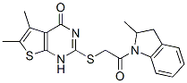 (9ci)-1-[[(1,4-二氫-5,6-二甲基-4-氧代噻吩并[2,3-d]嘧啶-2-基)硫代]乙?；鵠-2,3-二氫-2-甲基-1H-吲哚結(jié)構(gòu)式_606107-63-5結(jié)構(gòu)式