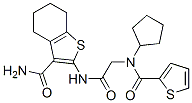 (9ci)-2-[[[環(huán)戊基(2-噻吩羰基)氨基]乙酰基]氨基]-4,5,6,7-四氫-苯并[b]噻吩-3-羧酰胺結構式_606108-90-1結構式
