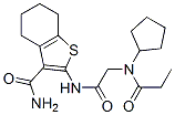 (9ci)-2-[[[環(huán)戊基(1-氧代丙基)氨基]乙?；鵠氨基]-4,5,6,7-四氫-苯并[b]噻吩-3-羧酰胺結構式_606109-00-6結構式