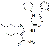 (9ci)-2-[[[環(huán)戊基(2-噻吩羰基)氨基]乙?；鵠氨基]-4,5,6,7-四氫-6-甲基-苯并[b]噻吩-3-羧酰胺結構式_606109-66-4結構式