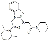 (9CI)-2,6-二甲基-1-[[2-[[2-氧代-2-(1-哌啶基)乙基]硫代]-1H-苯并咪唑-1-基]乙酰基]-哌啶結(jié)構(gòu)式_606110-35-4結(jié)構(gòu)式