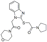 (9ci)-4-[[2-[[2-氧代-2-(1-吡咯烷)乙基]硫代]-1H-苯并咪唑-1-基]乙?；鵠-嗎啉結(jié)構(gòu)式_606110-57-0結(jié)構(gòu)式