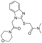 (9ci)-N,N-二甲基-2-[[1-[2-(4-嗎啉)-2-氧代乙基]-1H-苯并咪唑-2-基]硫代]-乙酰胺結構式_606110-86-5結構式