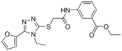 (9ci)-3-[[[[4-乙基-5-(2-呋喃)-4H-1,2,4-噻唑-3-基]硫代]乙?；鵠氨基]-苯甲酸乙酯結構式_606111-50-6結構式