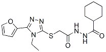 (9ci)-2-[[[4-乙基-5-(2-呋喃)-4H-1,2,4-噻唑-3-基]硫代]乙?；鵠肼環(huán)己烷羧酸結(jié)構(gòu)式_606111-53-9結(jié)構(gòu)式