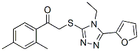 (9ci)-1-(2,4-二甲基苯基)-2-[[4-乙基-5-(2-呋喃)-4H-1,2,4-噻唑-3-基]硫代]-乙酮結構式_606111-64-2結構式