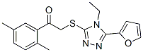 (9ci)-1-(2,5-二甲基苯基)-2-[[4-乙基-5-(2-呋喃)-4H-1,2,4-噻唑-3-基]硫代]-乙酮結構式_606111-65-3結構式