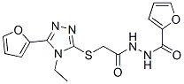 (9ci)-2-[[[4-乙基-5-(2-呋喃)-4H-1,2,4-噻唑-3-基]硫代]乙?；鵠肼2-呋喃羧酸結(jié)構(gòu)式_606111-69-7結(jié)構(gòu)式