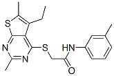 (9ci)-2-[(5-乙基-2,6-二甲基噻吩并[2,3-d]嘧啶-4-基)硫代]-n-(3-甲基苯基)-乙酰胺結構式_606113-46-6結構式