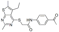 (9ci)-n-(4-乙?；交?-2-[(5-乙基-2,6-二甲基噻吩并[2,3-d]嘧啶-4-基)硫代]-乙酰胺結(jié)構(gòu)式_606113-54-6結(jié)構(gòu)式