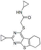 (9ci)-n-環(huán)丙基-2-[(2-環(huán)丙基-5,6,7,8-四氫[1]苯并噻吩并[2,3-d]嘧啶-4-基)硫代]-乙酰胺結構式_606113-64-8結構式