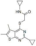 (9ci)-n-環(huán)丙基-2-[(2-環(huán)丙基-5,6-二甲基噻吩并[2,3-d]嘧啶-4-基)硫代]-乙酰胺結構式_606113-66-0結構式