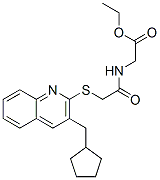 (9ci)-n-[[[3-(環(huán)戊基甲基)-2-喹啉]硫代]乙?；鵠-甘氨酸乙酯結(jié)構(gòu)式_606113-92-2結(jié)構(gòu)式