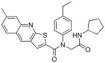 (9CI)-N-[2-(環(huán)戊基氨基)-2-氧代乙基]-N-(4-乙基苯基)-7-甲基-噻吩并[2,3-b]喹啉-2-羧酰胺結構式_606114-77-6結構式