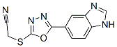 (9ci)-[[5-(1H-苯并咪唑-5-基)-1,3,4-噁二唑-2-基]硫代]-乙腈結(jié)構(gòu)式_606117-09-3結(jié)構(gòu)式
