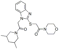 (9ci)-4-[[[1-[2-(3,5-二甲基-1-哌啶基)-2-氧代乙基]-1H-苯并咪唑-2-基]硫代]乙?；鵠-嗎啉結(jié)構(gòu)式_606117-51-5結(jié)構(gòu)式