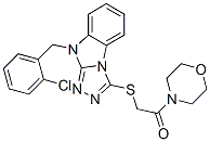 (9ci)-4-[[[9-[(2-氯苯基)甲基]-9h-1,2,4-噻唑并[4,3-a]苯并咪唑-3-基]硫代]乙?；鵠-嗎啉結構式_606120-98-3結構式