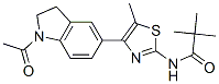 (9CI)-N-[4-(1-乙?；?2,3-二氫-1H-吲哚-5-基)-5-甲基-2-噻唑]-2,2-二甲基-丙酰胺結構式_606121-87-3結構式