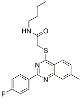 (9ci)-n-丁基-2-[[2-(4-氟苯基)-7-甲基-4-喹唑啉]硫代]-乙酰胺結構式_606132-68-7結構式