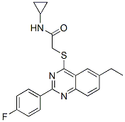 (9ci)-n-環(huán)丙基-2-[[6-乙基-2-(4-氟苯基)-4-喹唑啉]硫代]-乙酰胺結(jié)構式_606132-79-0結(jié)構式