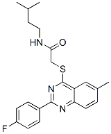 (9ci)-2-[[2-(4-氟苯基)-6-甲基-4-喹唑啉]硫代]-n-(3-甲基丁基)-乙酰胺結(jié)構(gòu)式_606132-95-0結(jié)構(gòu)式