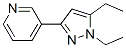 (9CI)-3-(1,5-二乙基-1H-吡唑-3-基)-吡啶結(jié)構(gòu)式_622403-61-6結(jié)構(gòu)式