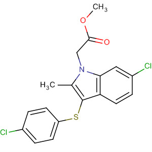 2-(6-氯-3-(4-氯苯基硫代)-2-甲基-1H-吲哚-1-基)乙酸甲酯結(jié)構(gòu)式_628736-26-5結(jié)構(gòu)式