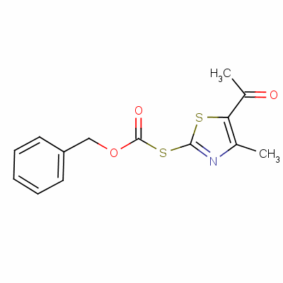 S-(5-乙?；?4-甲基噻唑-2-基) O-芐基硫代碳酸酯結(jié)構(gòu)式_63148-79-8結(jié)構(gòu)式