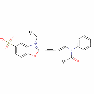 2-[4-(乙?；交被?丁-1,3-二烯基]-3-乙基-5-磺酸基苯并惡唑鎓結(jié)構(gòu)式_63148-85-6結(jié)構(gòu)式