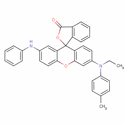 2-苯胺-6-[乙基 (對(duì)甲苯)氨基]螺[異苯并呋喃-1(3h),9-[9h]氧雜蒽]-3-酮結(jié)構(gòu)式_63430-54-6結(jié)構(gòu)式