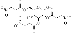2-O,3-o,6-o-三(3-硝基丙?；?-α-d-吡喃葡萄糖結(jié)構(gòu)式_63461-31-4結(jié)構(gòu)式