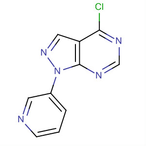 4-氯-1-(3-吡啶)-1H-吡唑并[3,4-d]嘧啶結(jié)構(gòu)式_650638-19-0結(jié)構(gòu)式