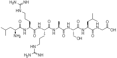 L-亮氨酰-L-精氨酰-L-精氨酰-L-丙氨酰-L-絲氨酰-L-亮氨酰-甘氨酸結構式_65189-71-1結構式