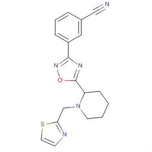 3-[5-(1-噻唑-2-甲基-哌啶-2-基)-[1,2,4]噁二唑-3-基]-苯甲腈結(jié)構(gòu)式_661458-57-7結(jié)構(gòu)式