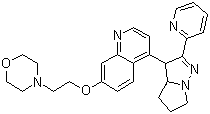 4-[5,6-Dihydro-2-(2-pyridinyl)-4h-pyrrolo[1,2-b]pyrazol-3-yl]-7-[2-(4-morpholinyl)ethoxy]quinoline Structure,700874-71-1Structure