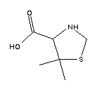 L-5,5-二甲基噻唑烷-4-羧酸結(jié)構(gòu)式_72778-00-8結(jié)構(gòu)式